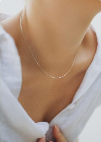 Silver Beading Chain Fine Necklace