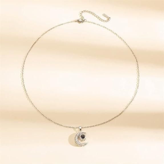 Moon Projection Necklace – “I Love You” in 100 Languages