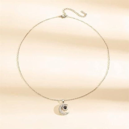 Moon Projection Necklace – “I Love You” in 100 Languages