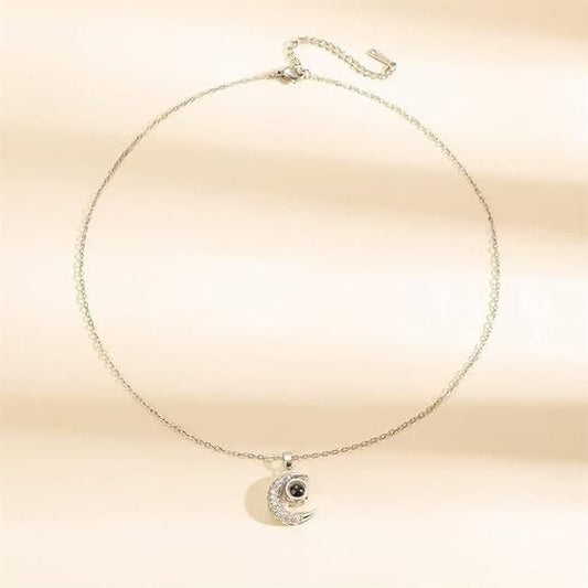 Moon Projection Necklace – “I Love You” in 100 Languages