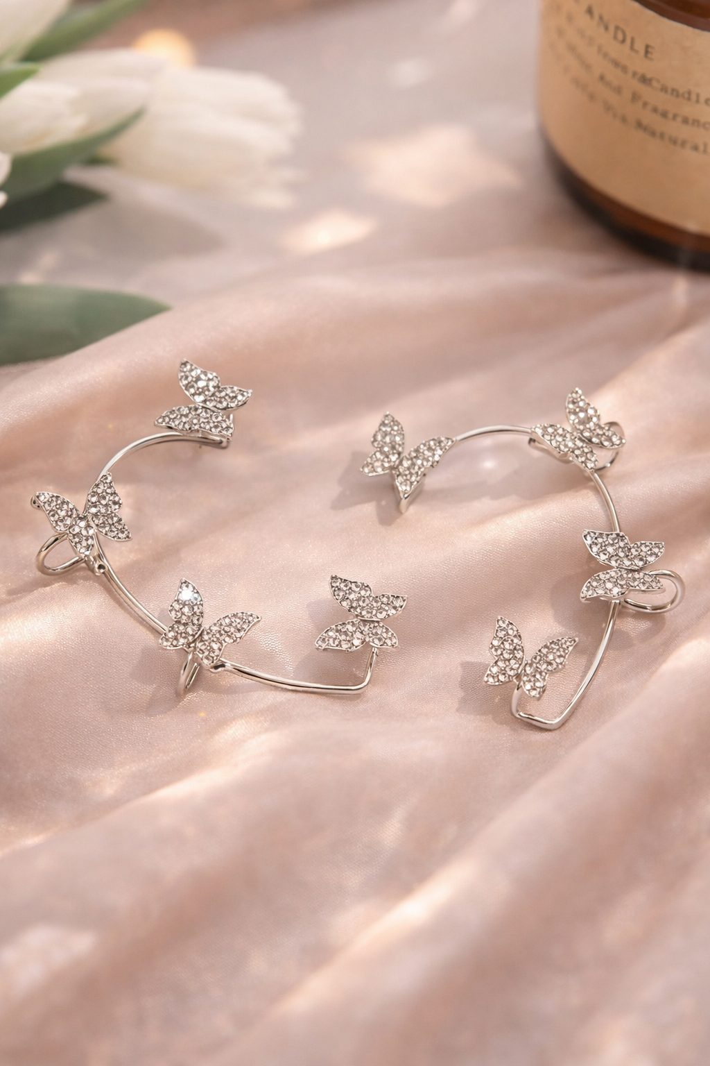 Butterfly Ear Crawler Cuff Earrings