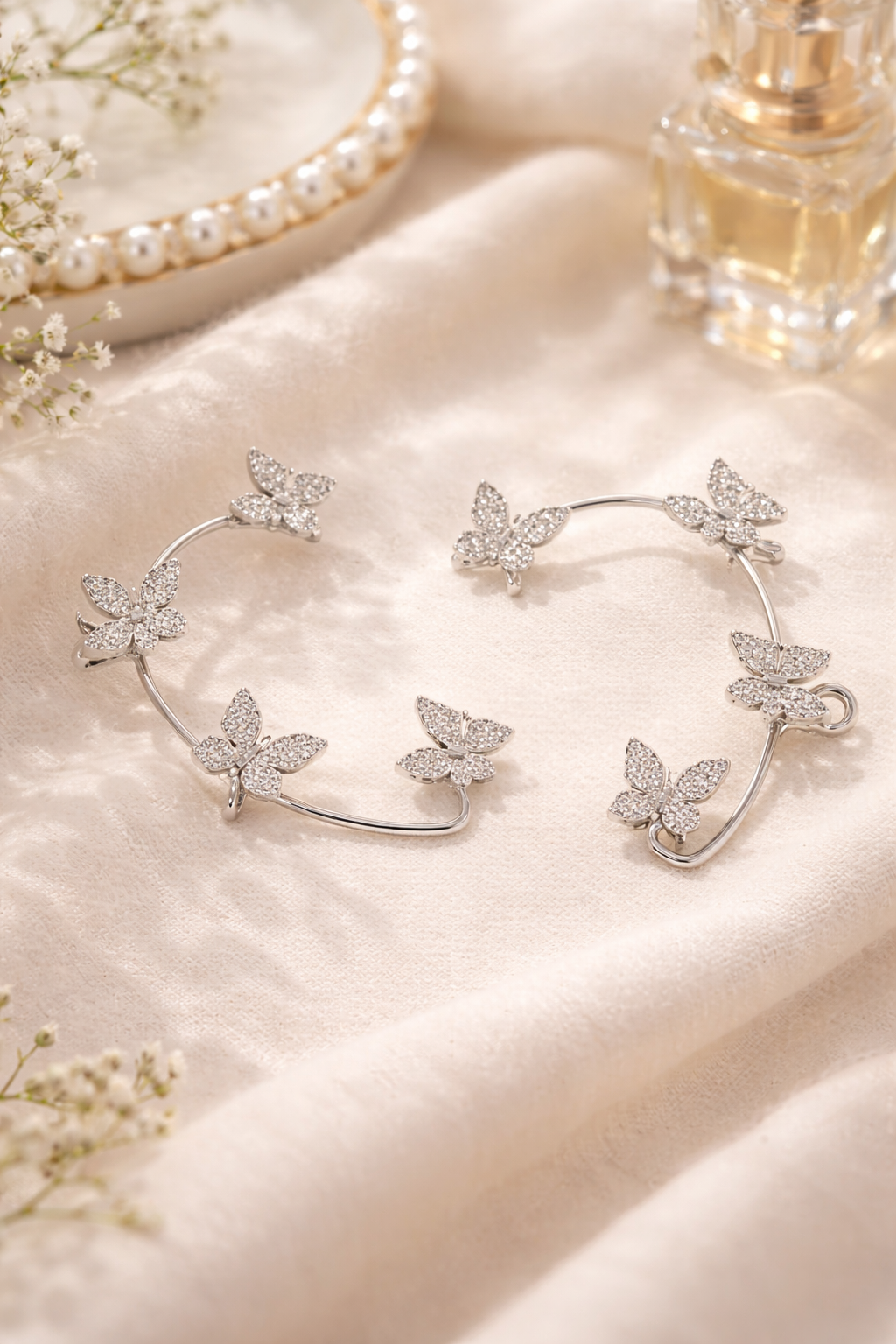 Butterfly Ear Crawler Cuff Earrings