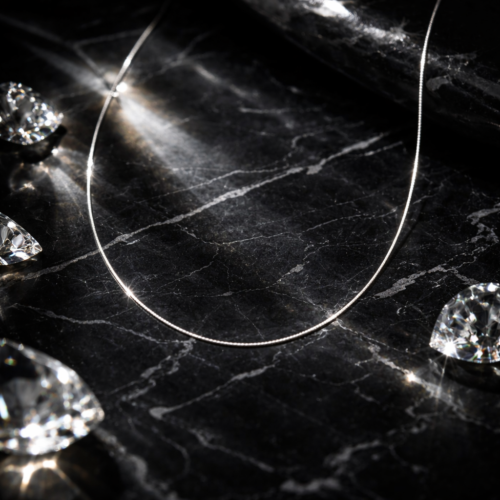 Silver Beading Chain Fine Necklace