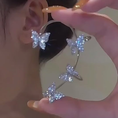 Butterfly Ear Crawler Cuff Earrings